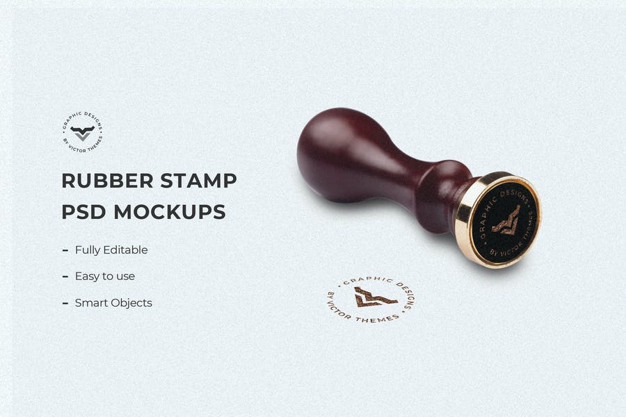 Rubber Stamp Mockup PSD
