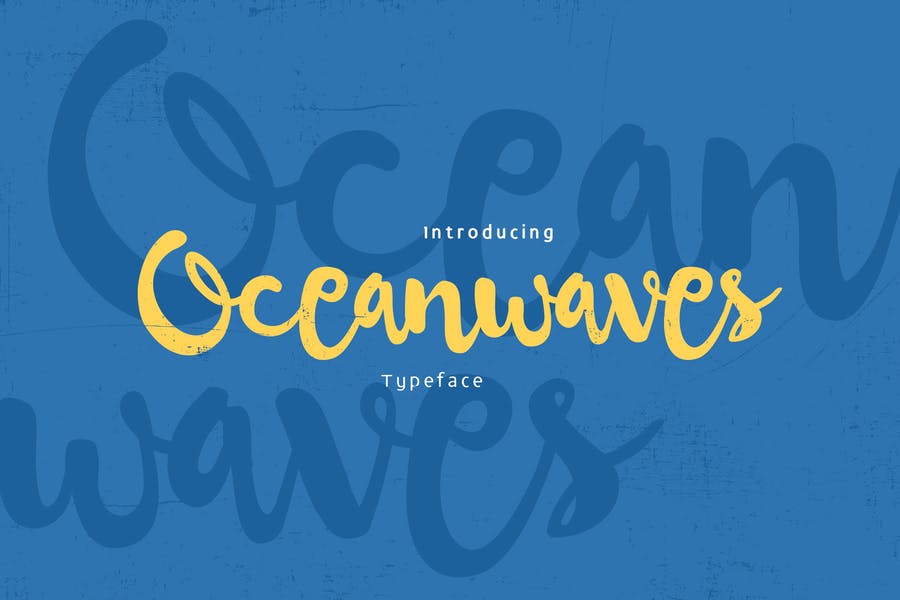 Simple Ocean Waves Typeface