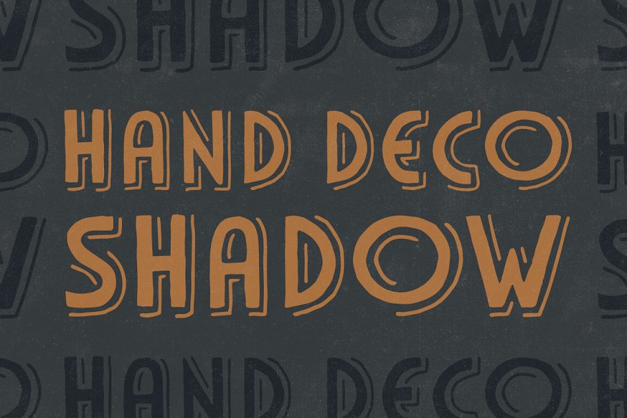 Hand Deco Shadow Font
