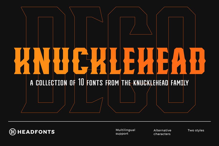 10 Creative Knucklehead Fonts