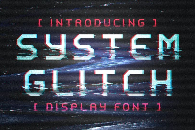 Glitch Style Science Fiction Fonts