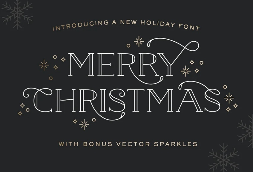 Gold Foil Textured Holiday Fonts