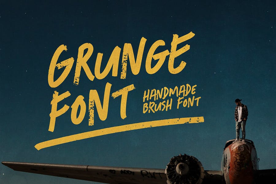 Grunge Themed Brush Font