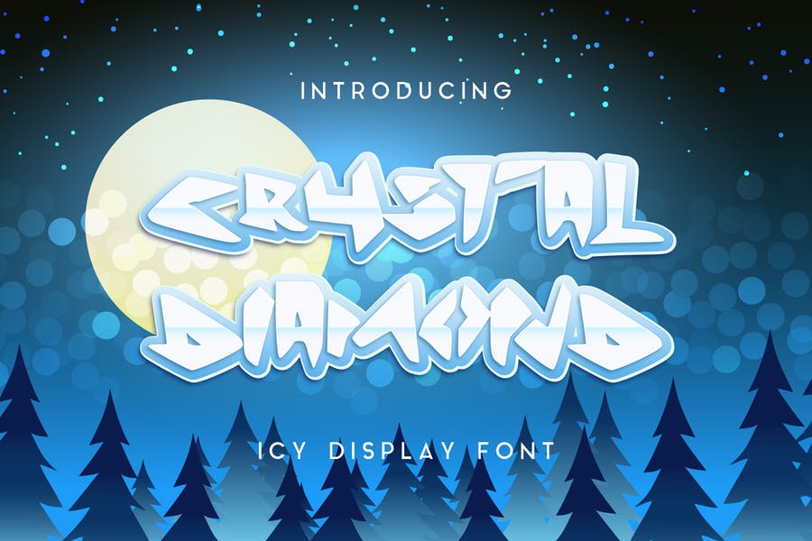 Icy Crystal Diamond Fonts