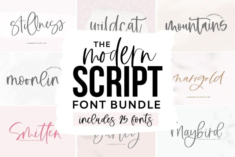 Modern Script Font Bundle
