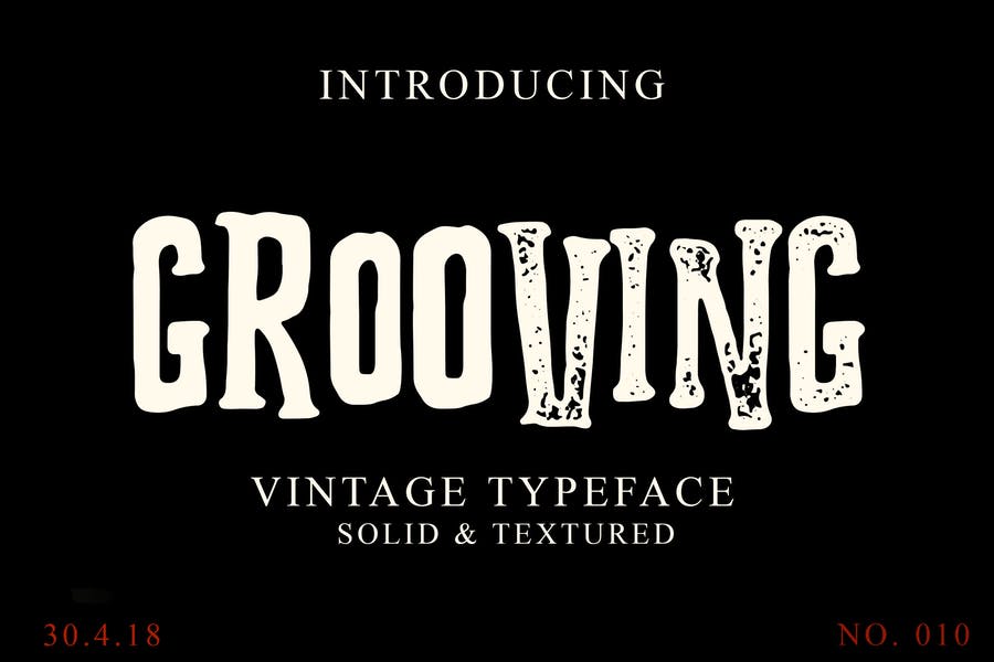 Solid and Textured Groovy Fonts