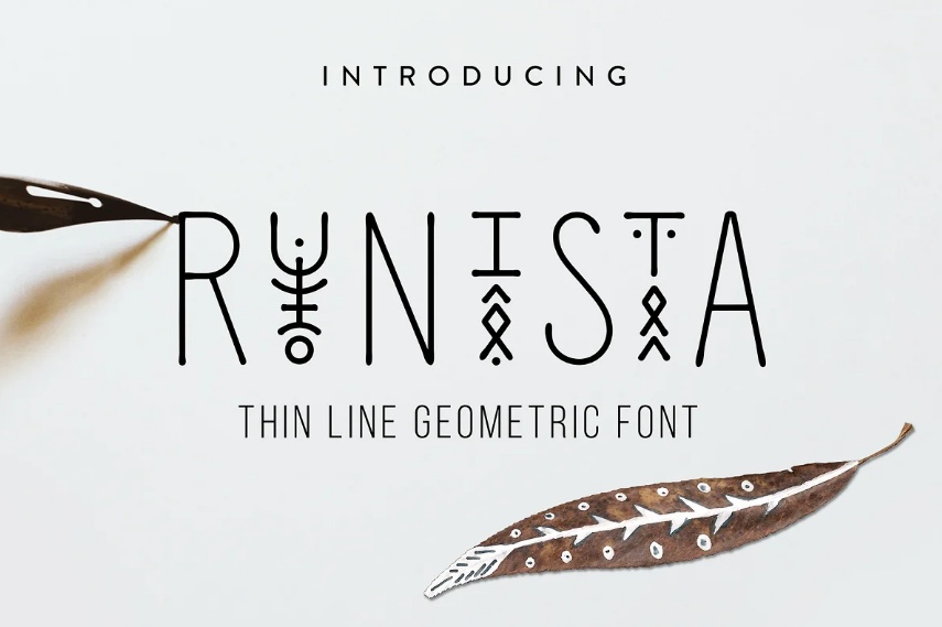 Thin Line Monogram Fonts