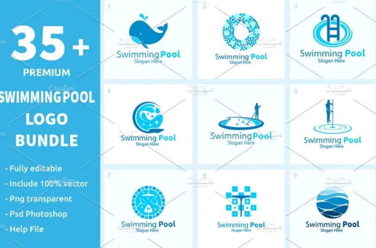 35 Pool Logo Bundle
