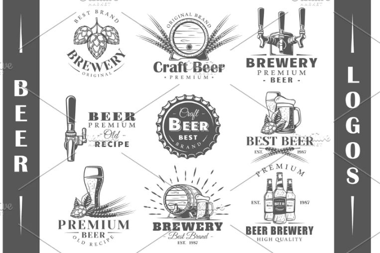 9 Restaurant and Bar Logo Set