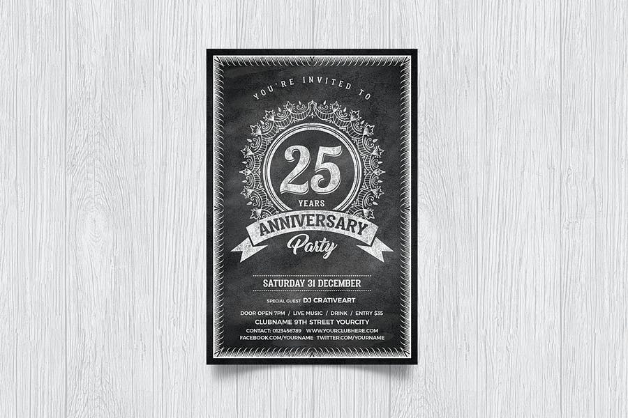 Anniversary Party Flyer Design