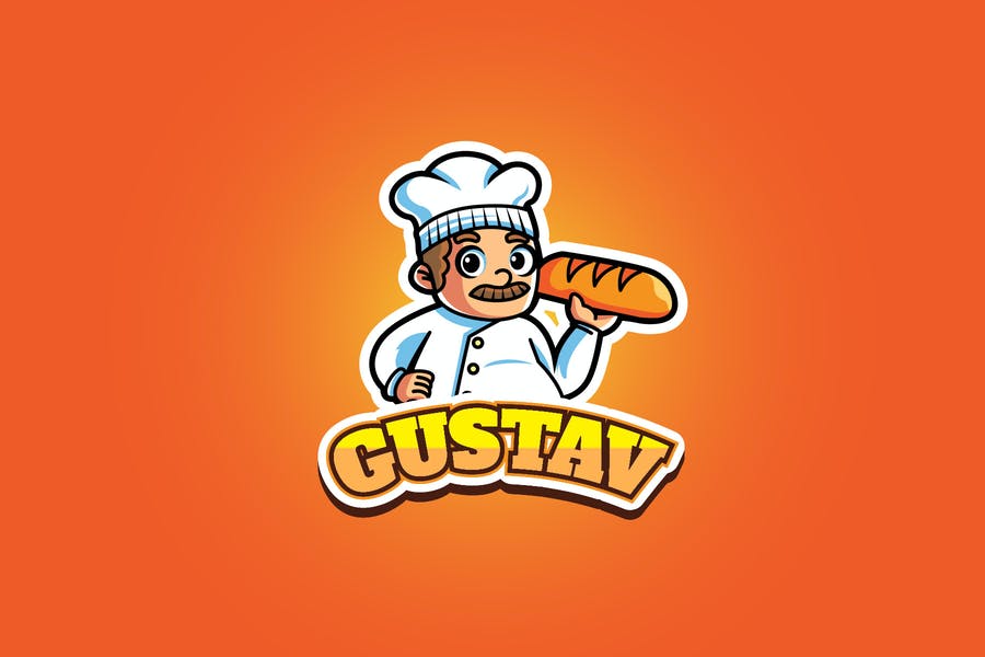 Bakery Mascot Logo Template