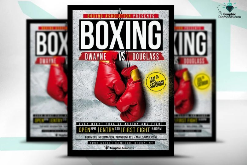 Boxing Event Flyer Template