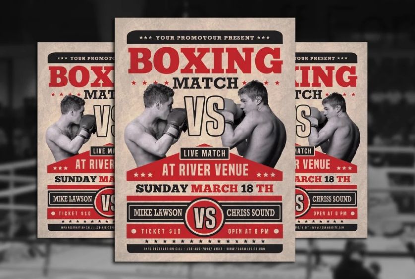 Boxing Fight Flyer Design 