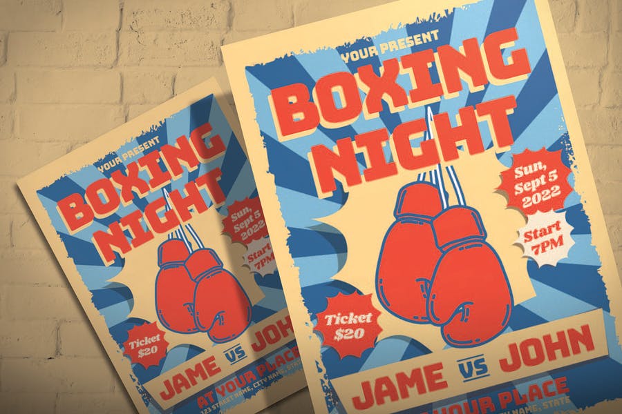 Boxing Night Event Flyer