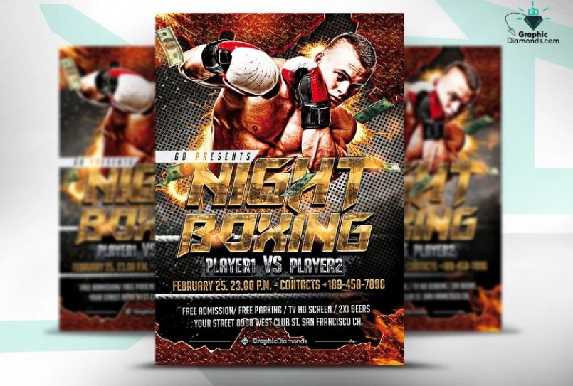 Boxing Night Flyer Templates
