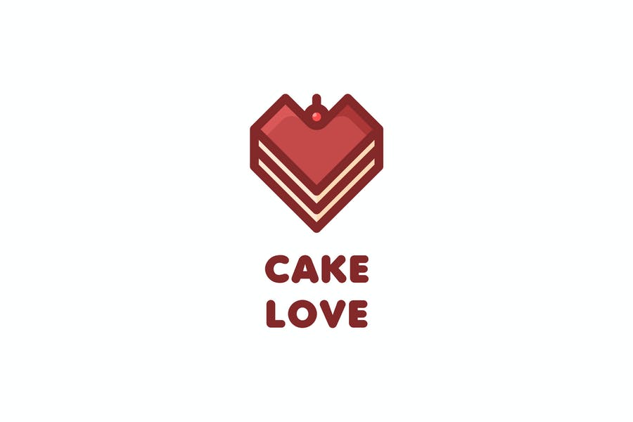 Cake Love Logo Design