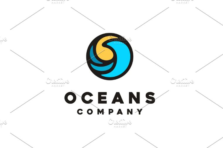 Circular Wave Logo Design Template