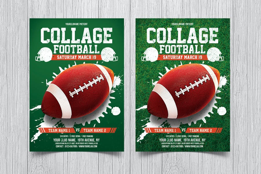 College Football Game Flyer