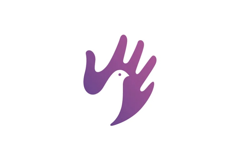 Dove in Hands Logo Design