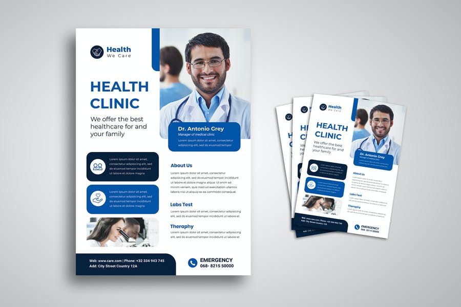 Editable Health Clinic Flyer