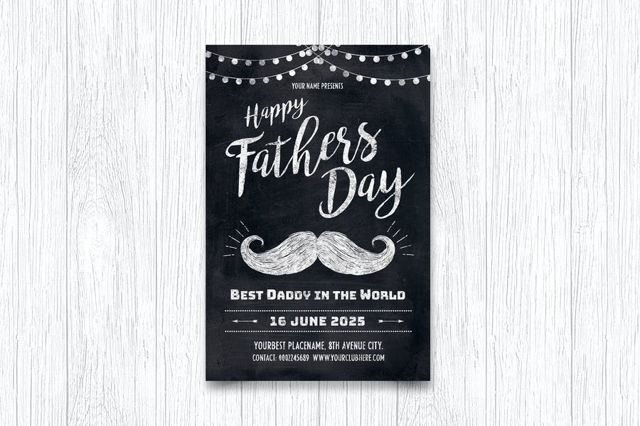Fathers Day Chalk Flyers