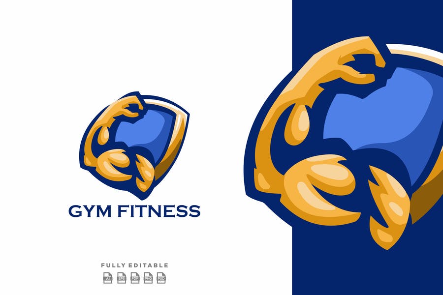 Fitness Shield Logo Design
