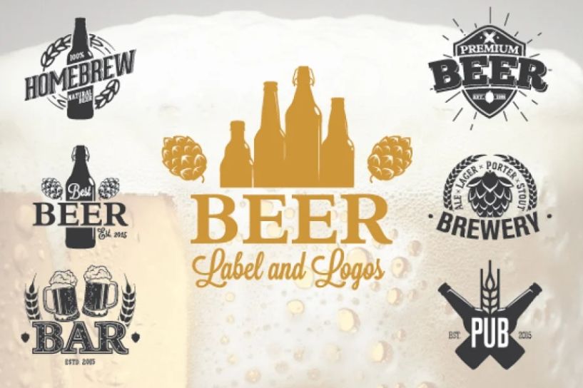 Flat Beer Logo Ideas