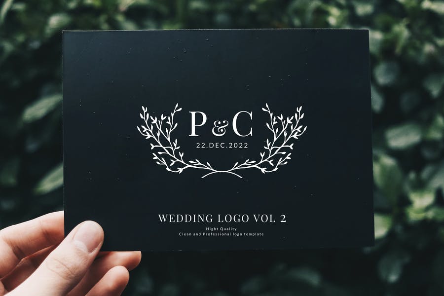 Floral Wedding Logo Design Template