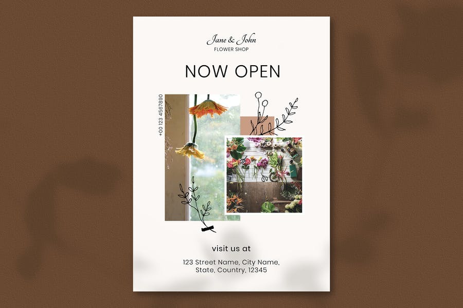 Flower Shop Opening Flyer