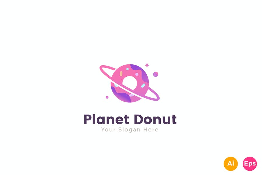 Fully Editable Donut Logo Template