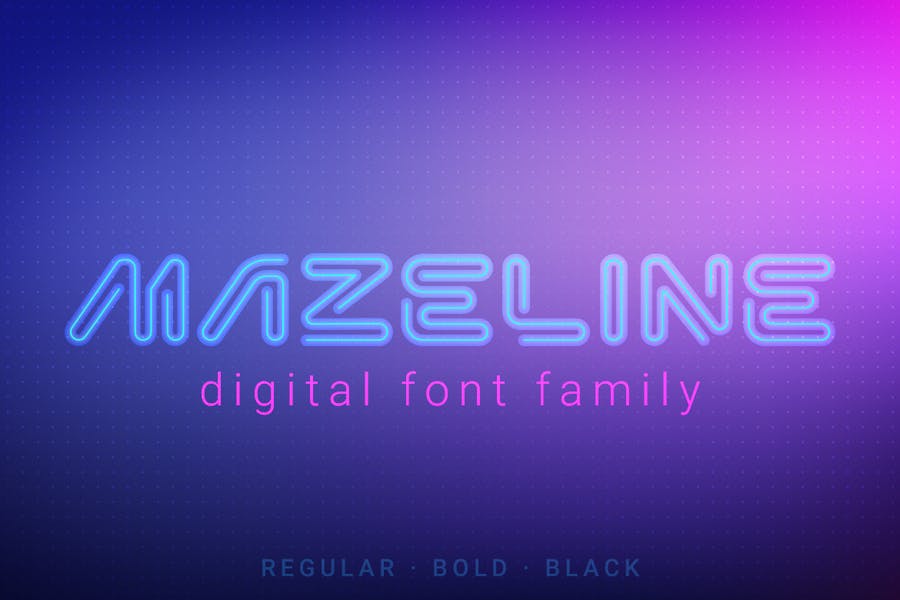 Futuristic Digital Font Family
