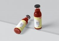 sauce bottle mockup psd