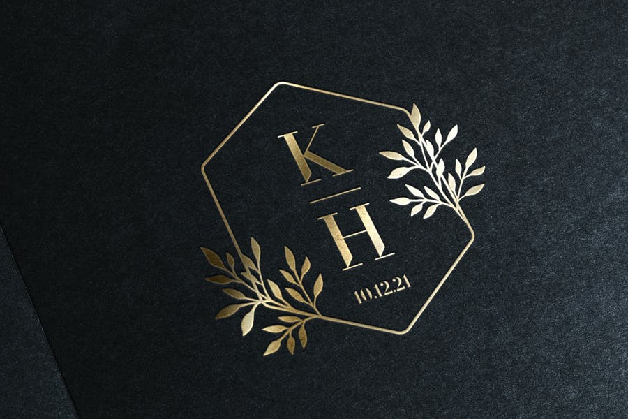 Golden Wedding Logo Type Design 