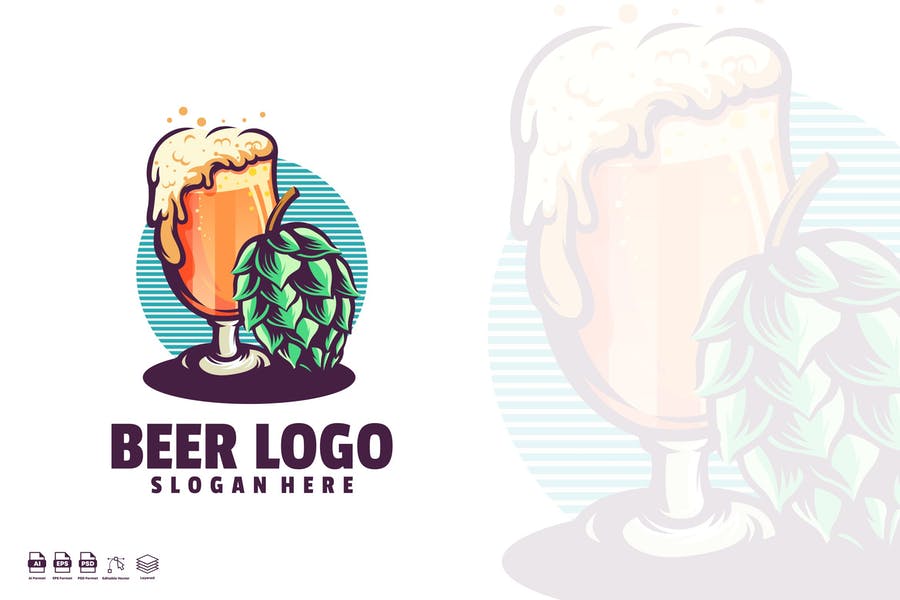 Hand Drawn Beer Logo Template