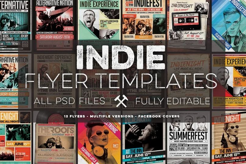 Indie Flyer and FB Cover Bundle