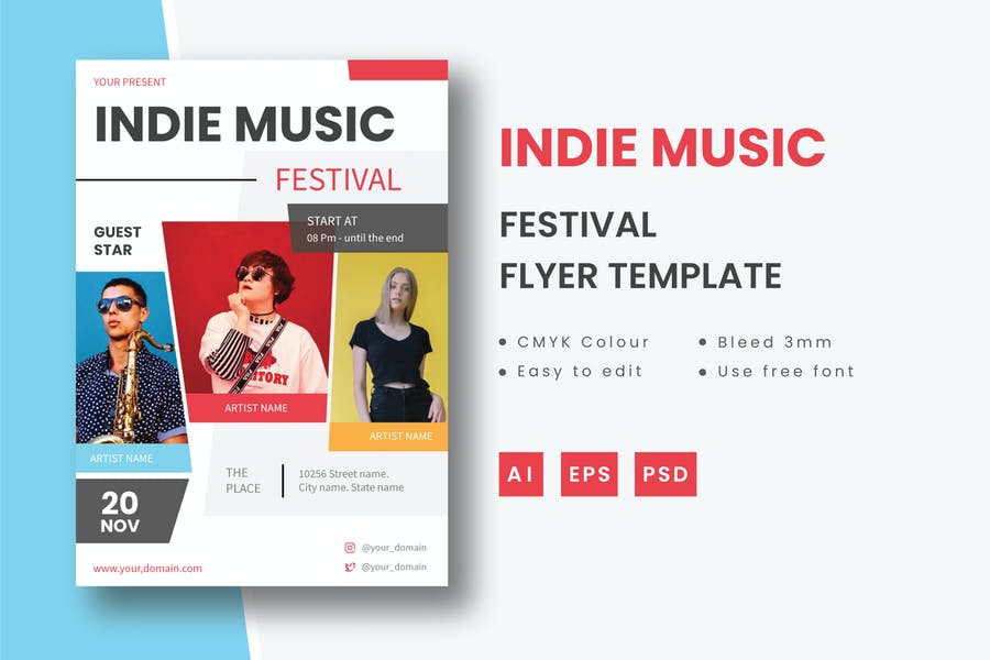 Indie Music Festival Flyer