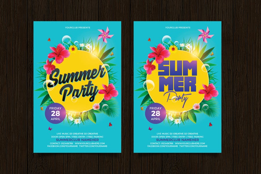 Layered Summer Party Invite