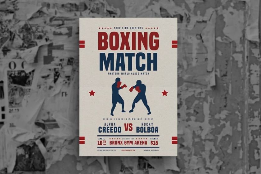 MMA Match Flyer Design
