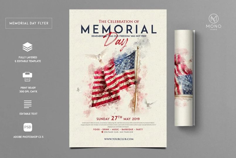 Memorial Day Charity Flyer