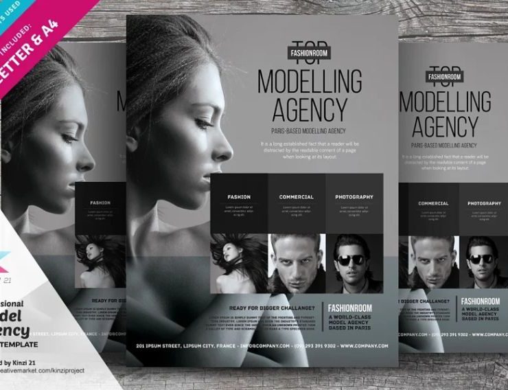 Model Agency Flyer Template
