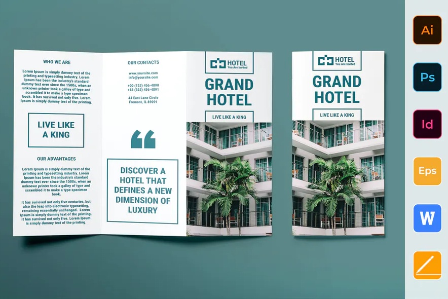 Motel Branding Brochure Template