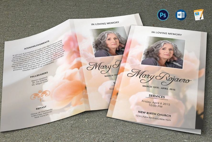 17 Best Funeral Brochure Bi Fold Template Download Graphic Cloud