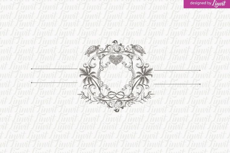 Palm Tree Wedding Logo Design