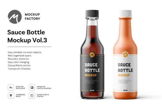 15+ Best Sauce Bottle Mockup PSD Download - Graphic Cloud