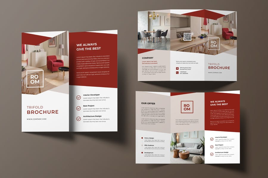 Real Estate Tri Fold Brochure Template 