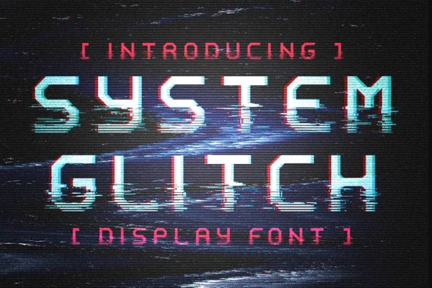 System Glitch Display Typeface