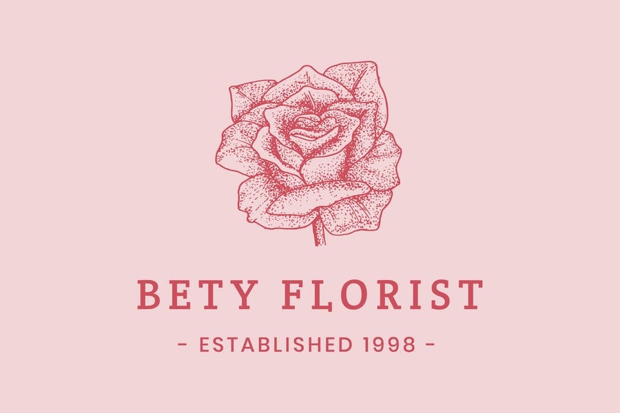 Vintage Rose Logo Design