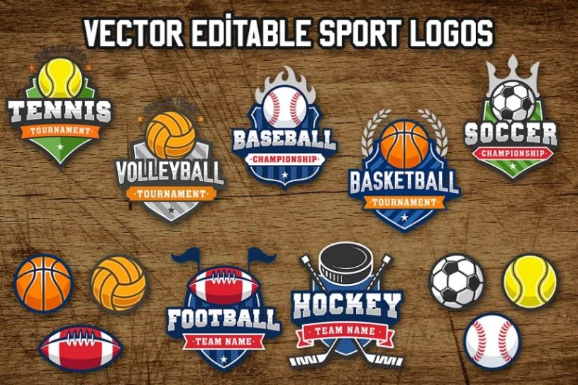 Vintage Sports Logo Emblems