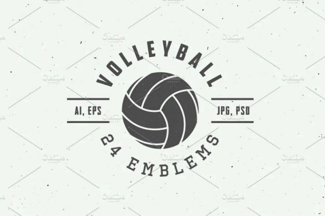 11+ Best Volleyball Logo Design Templates Download - Graphic Cloud