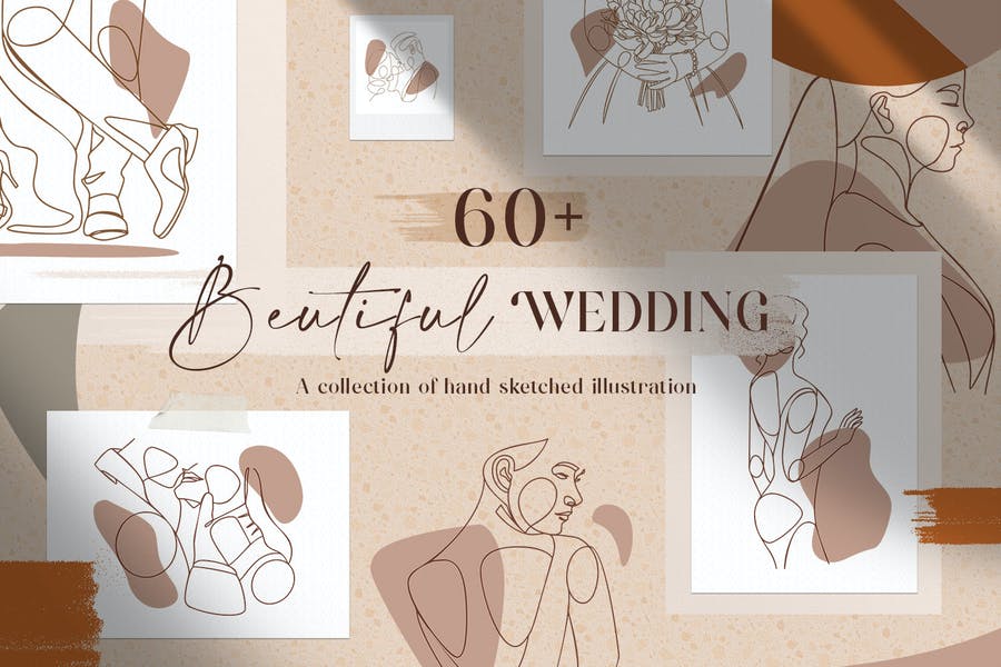 Wedding Logo Design Illustration